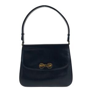 Gucci Vintage Leather Locking G Handbag